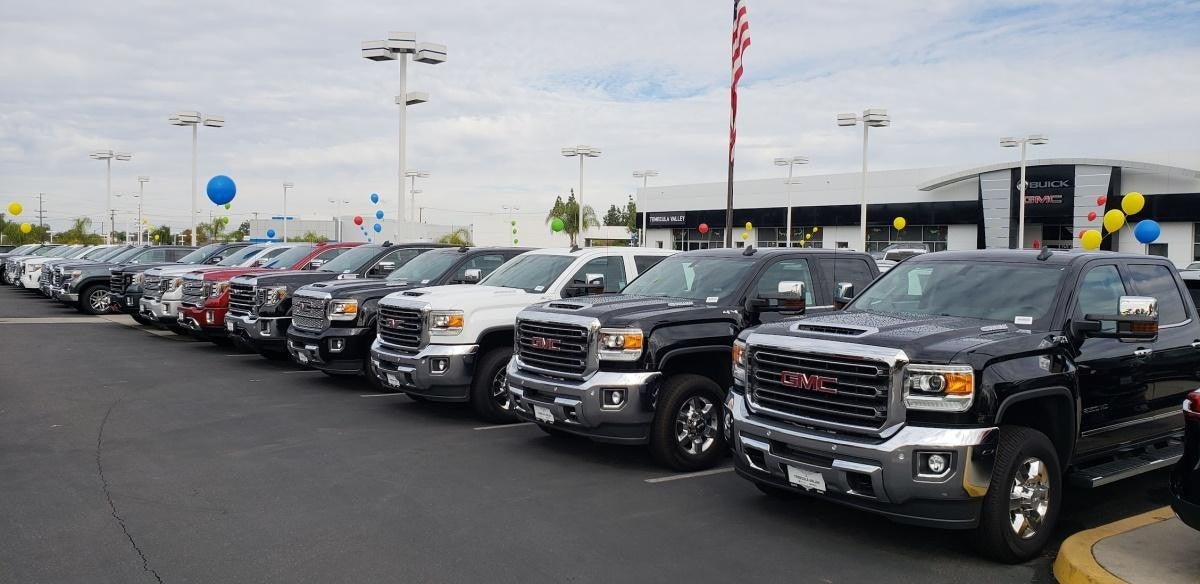 Temecula Valley Buick GMC Dealership Lot